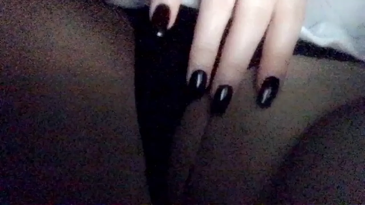Wifey's Perfect Pussy Up Close: Black Nails Spreading That Tight Slit 🥵