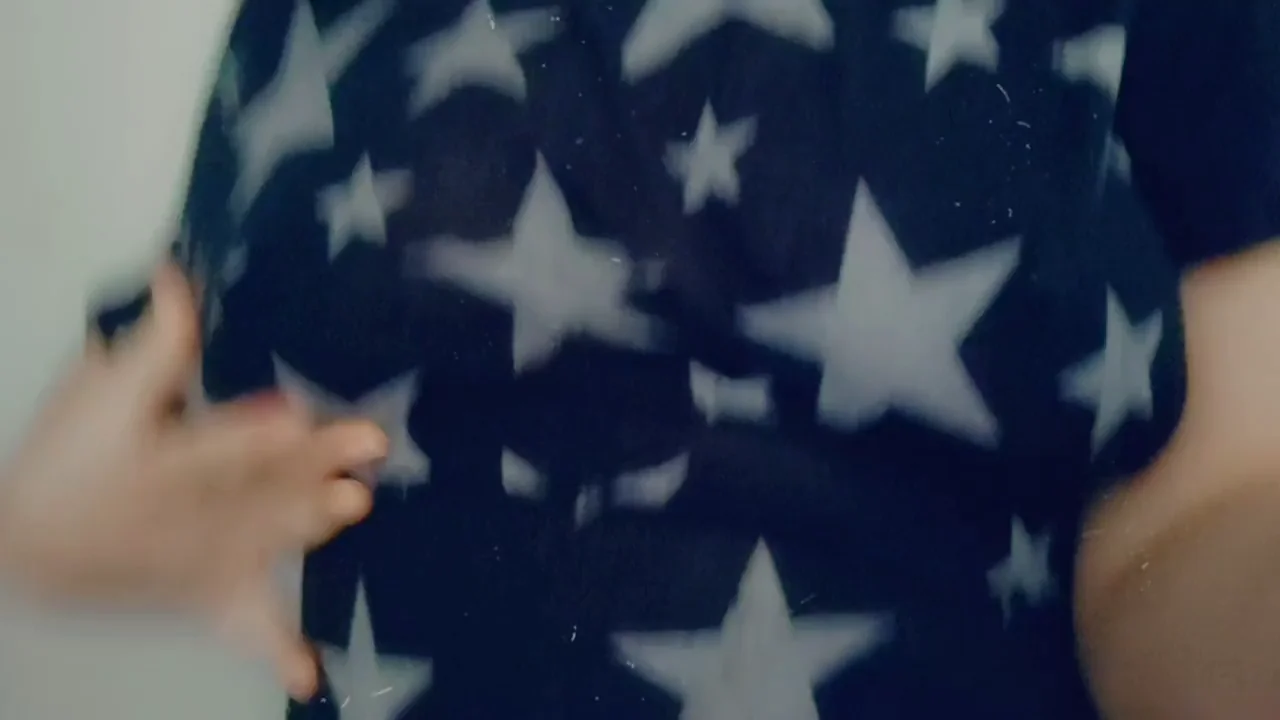 Chubby Latina MILF's Starry Nightie Tit Tease