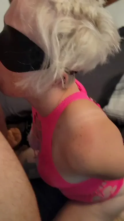 Blonde MILF Bound & Blindfolded: Arms Tied, Ready for Brutal Facefuck 🍆😈
