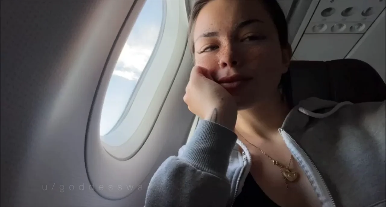 had to make my flight more interesting [gif]