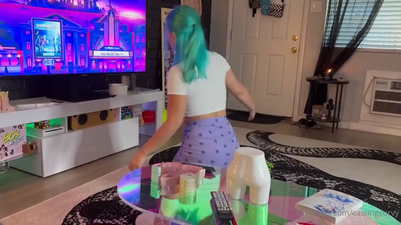 Blue-Haired Slut Charlotte Craves Cock Over Movie Night 🍑💦