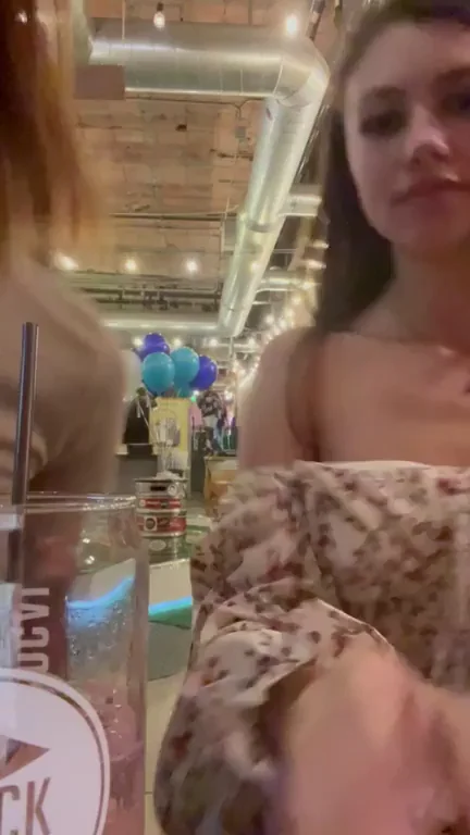 Sneaky Public Tit Flash from the Other Angle 😈👀