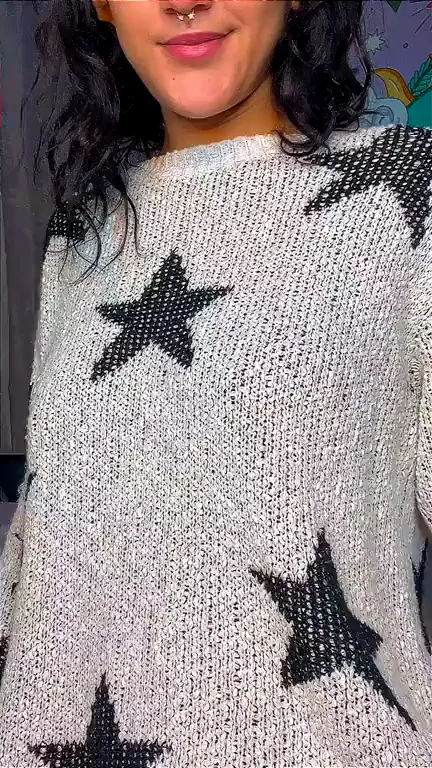 Petite Brunette Tease: 'Watch Me Play with My Perky Big Tits' :)