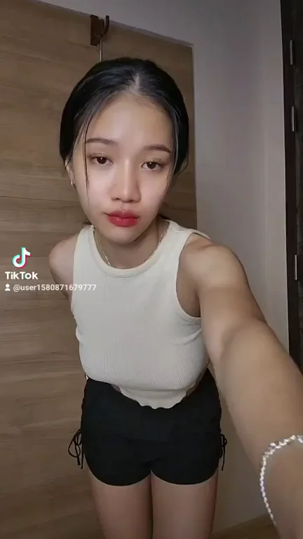 Petite Asian Teen's Slutty TikTok Striptease Tease