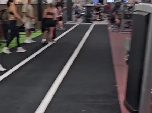 Gym Night Slutty Sprint: Public Tease on the Treadmill