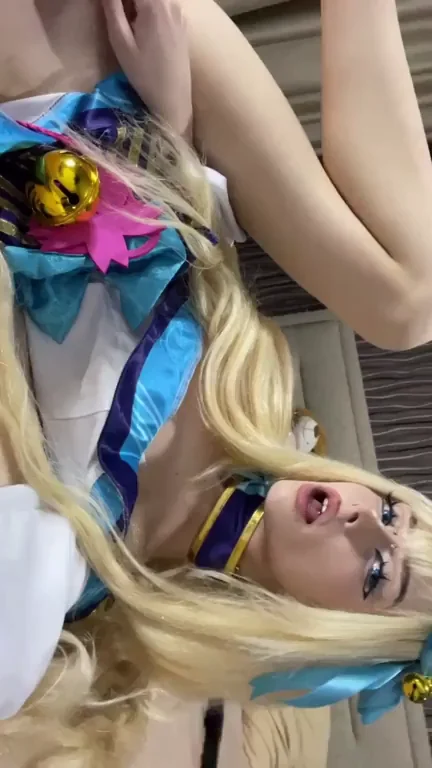 Cute Cosplay College Slut Teasing Her Fuckable Holes
