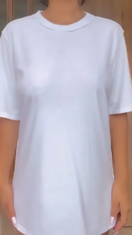T-Shirt Tease: Epic Titty Drop Reveal with Slutty Curves
