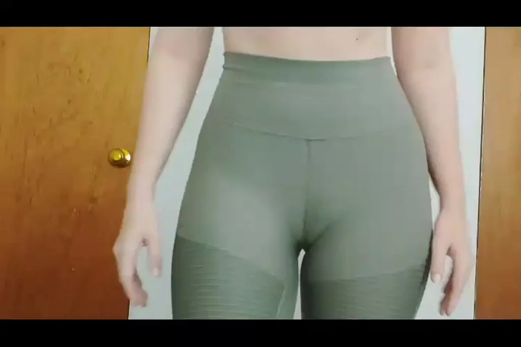 PAWG Tease: Cameltoe Yoga Pants Dripping Wet