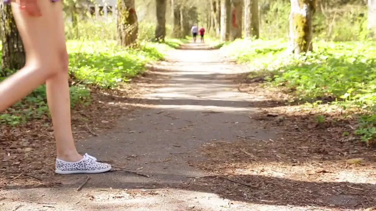 Naughty Teen Flashes Juicy Pussy on Forest Path 😈🌳💦