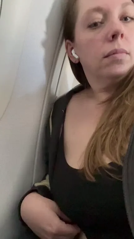 Plane Pervert: Dude Next to Me Almost Busted My Tit Flash! 😈✈️