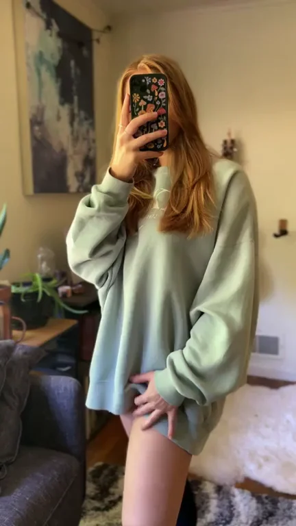 Stealing Your Hoodie & Flashing My Big Tits Naked Underneath 😈🤤
