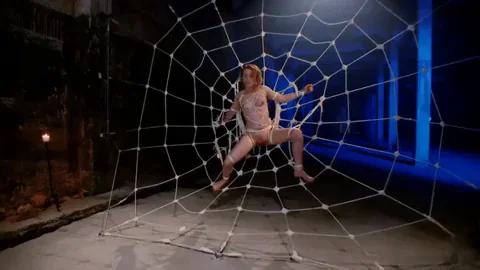Spider-Slut Caught in Her Own Sticky Web and Begging for Punishment
