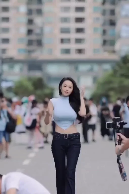 Busty Asian Babe's Tits Spill Out on Street Walk