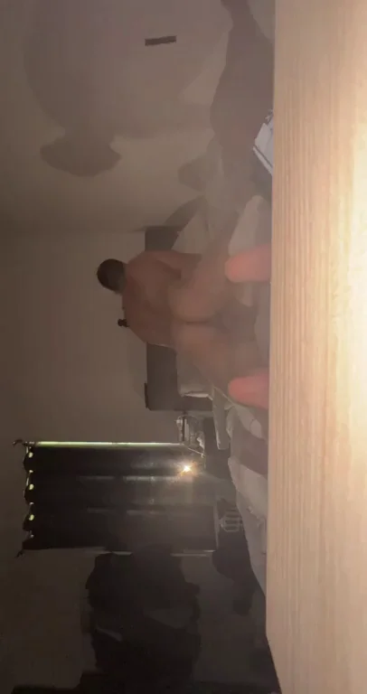 In her guts