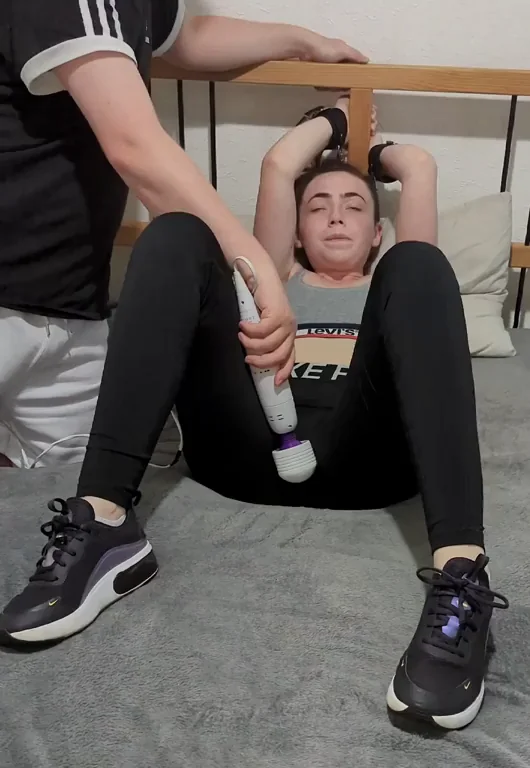 Forced Orgasm Workout with Wand Torture