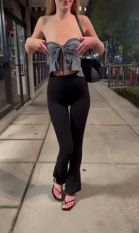I love flashing all my holes in the city