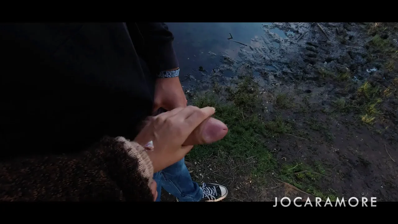 Public Park Handjob: Girlfriend Milks BF's Thick Cock Outdoors