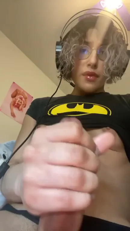 Daily Trans Nudes: Batgirl Tease with Thick Cock Reveal 🤭