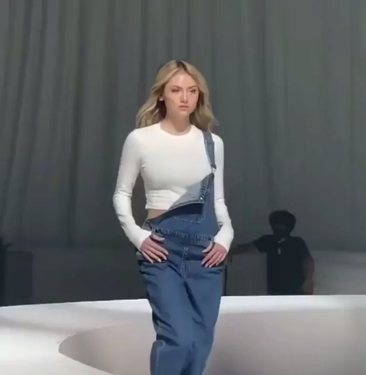 on the catwalk