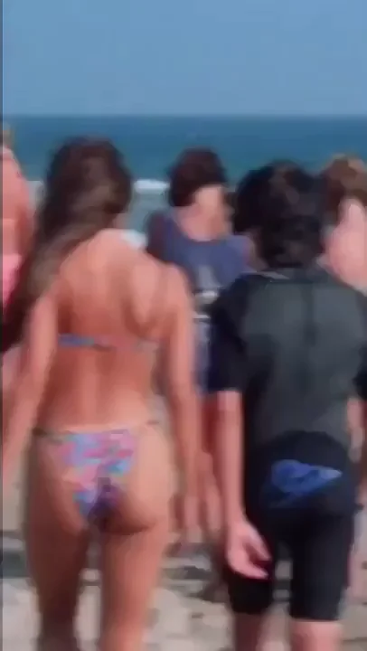 Charisma Carpenter's Birthday Beach Bombshell: Slutty Swimsuit Tease