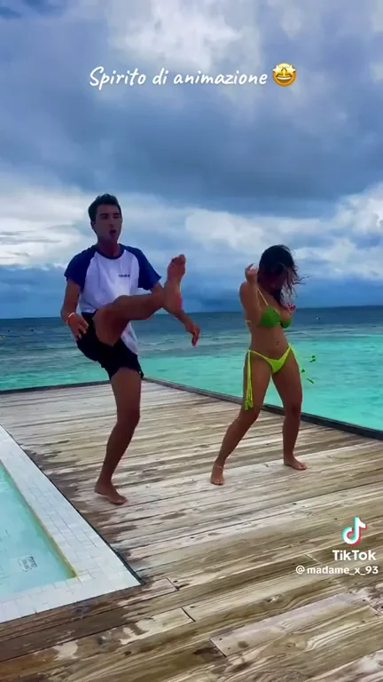 Dancing wildly