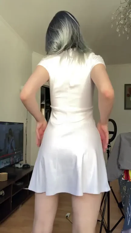 🔥 Tease: What's Hiding Under My Tiny White Dress? 😈