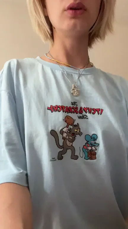 Petite Blonde Teen Flaunts Her Real Perky Titties