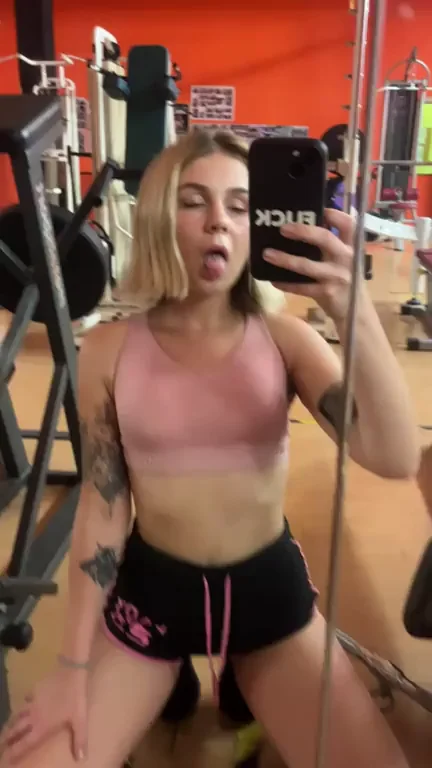 sweaty boobs got some fresh air at the gym