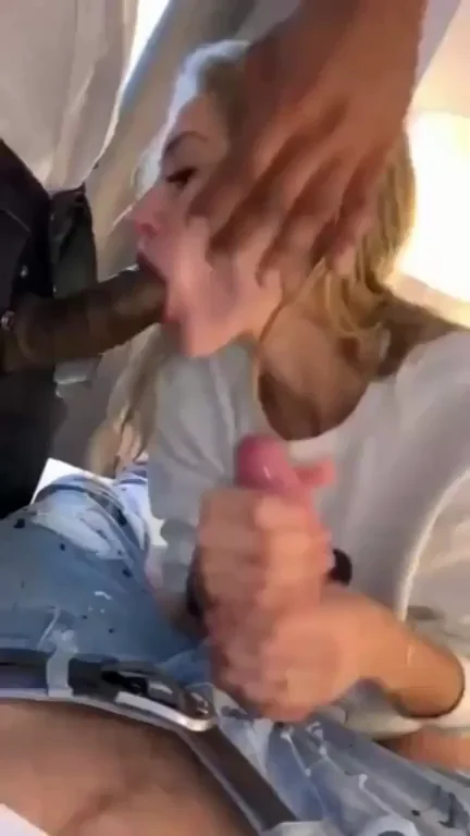 Worshiping her hubbys friends big black chocolate cock. At least hubby got a handjob out of it and got to watch. It's obvious which flavor she prefers. Click redgifs link for audio.