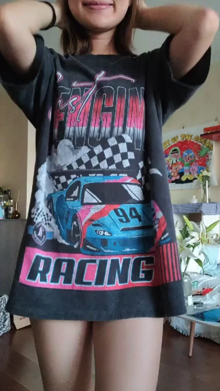 Cute Asian OnlyFans Tease: T-Shirt Lift Magic Trick