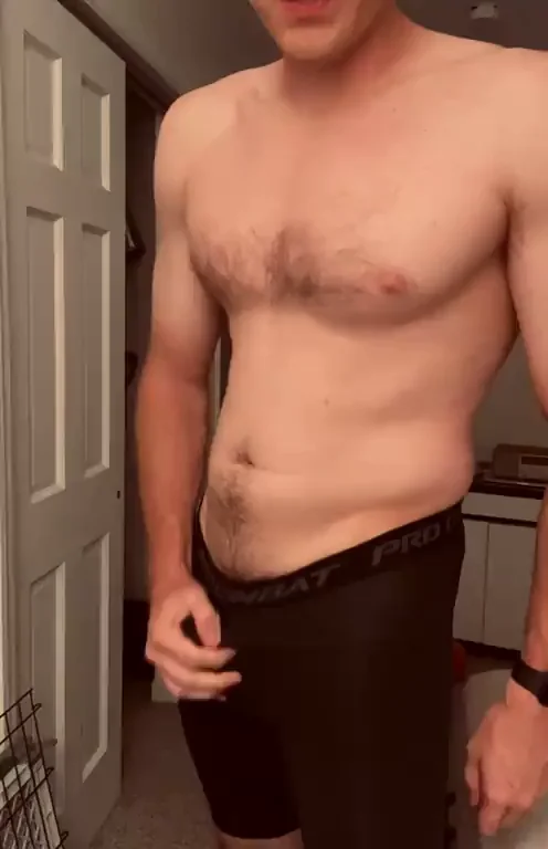 Raging Morning Wood: Buff Dude's Throbbing Wake-Up Tease