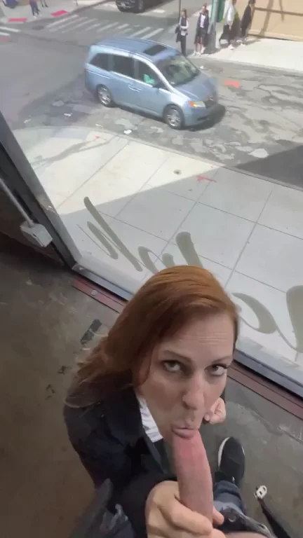 Deepthroated his cock and then went for a walk!