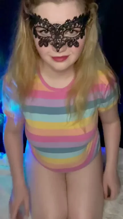 Pastel Masked MILF's Epic Titty Drop Tease