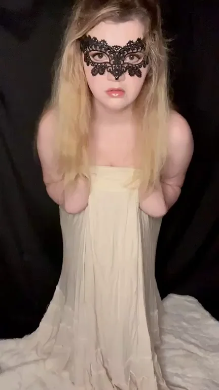 Masked Thick Blonde MILF's Teasing Lingerie Strip & Full Nude Reveal