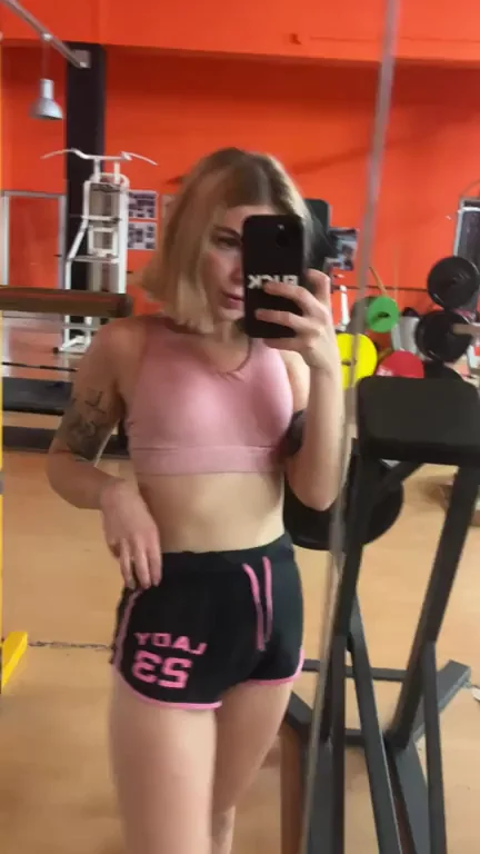 Pale Petite Gym Slut: Legal, Tiny Tits, Dripping Hot