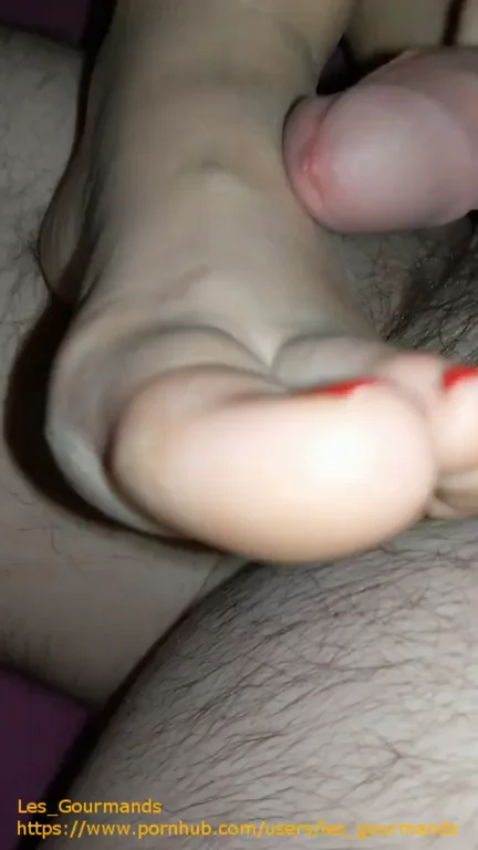 Yummy huge load on my feet and taste it