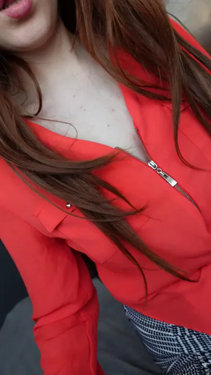 No Bra Date Tease: Zipper Down, Tits Out! 🔥🍒