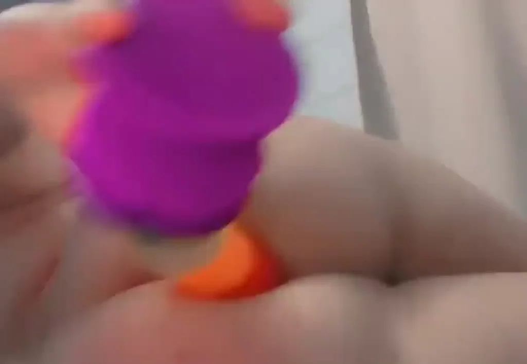 Finally Shoved That Fat Purple Dildo Up My Tight Ass! 🍆💜🍑