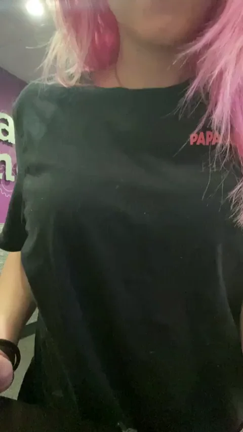 Pink-Haired Slut Flashes Massive Tits in Member Lounge 🔥🍈🍈