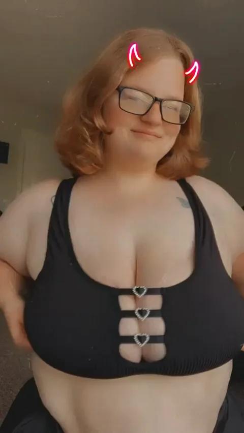 Whoops! Thick BBW's Massive G-Cup Titties Spill Out in Devilish Drop 😈