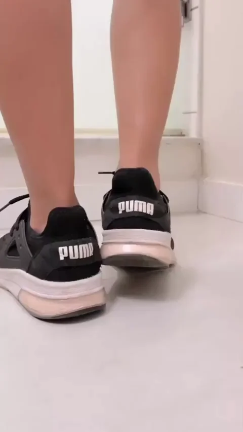 Footjob after gym session
