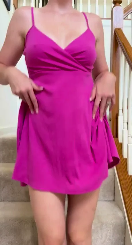 This dress looks better with my tits out