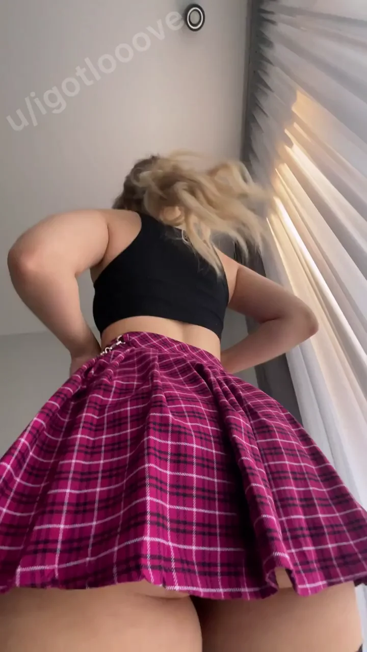 PAWG Slut's Hypnotic Slow-Mo Ass Quake in Plaid Skirt Tease [BA]