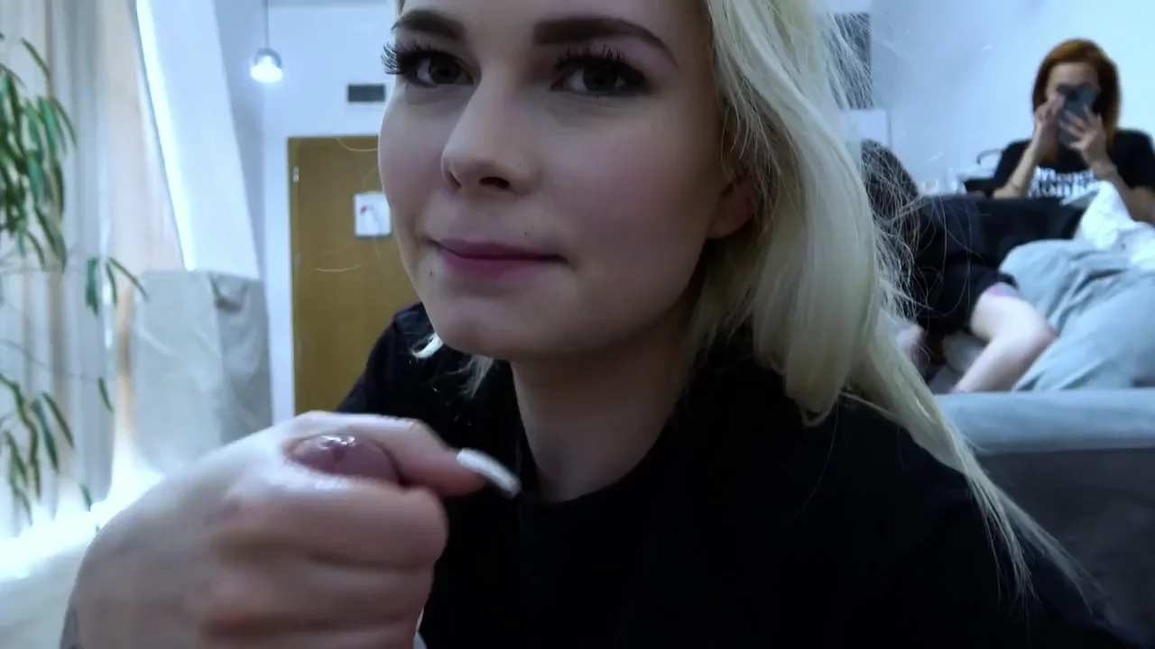 Too Cute to Suck? Blonde Bombshell Devours Cock Publicly!