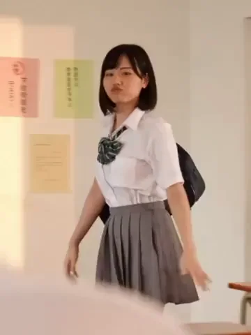Mystery JAV Schoolgirl's Sloppy Desk Blowbang Tease