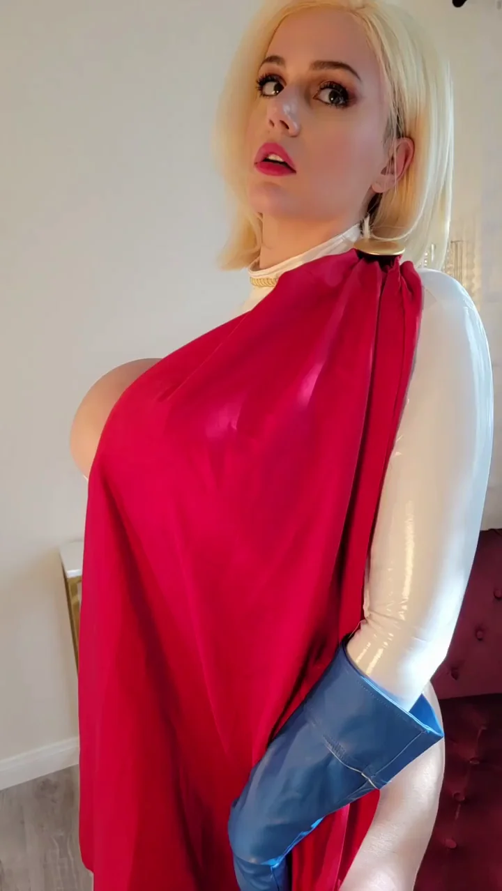 Cosplaying as Power Girl with my huge bimbo boobs [oc]