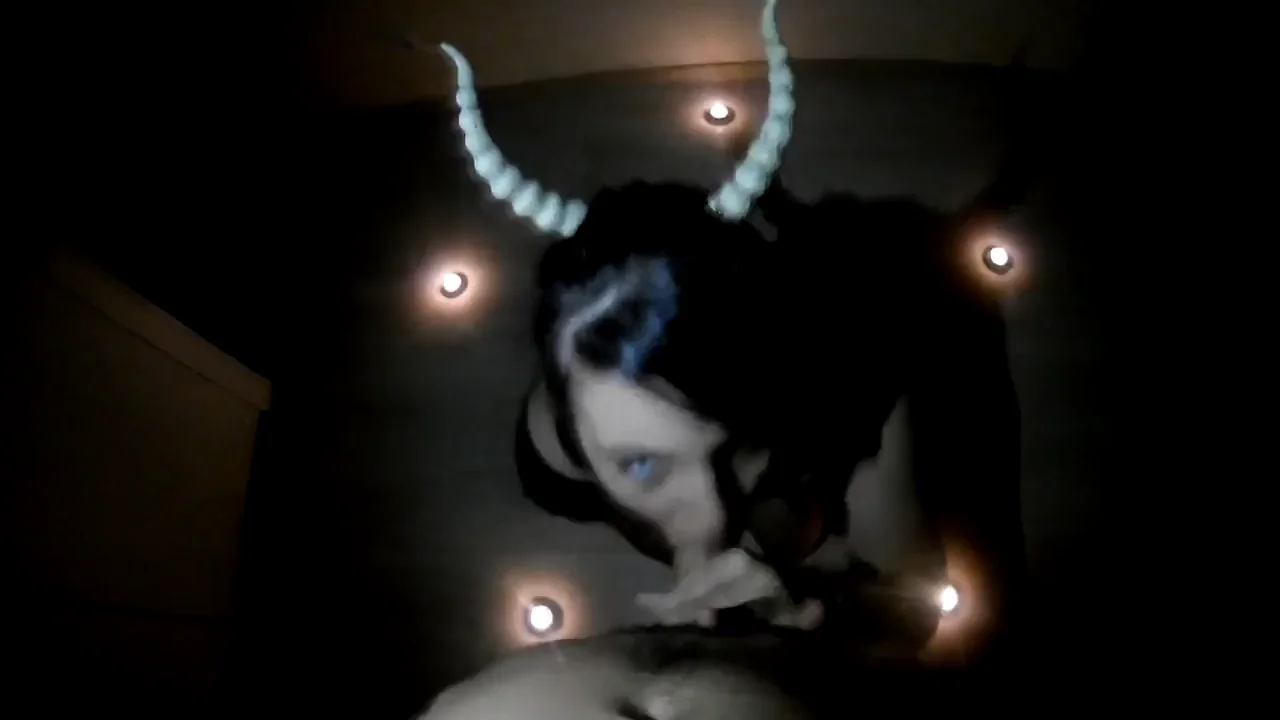 Succubus Slut Sucks Dry Her Bound Victim's Throbbing Load