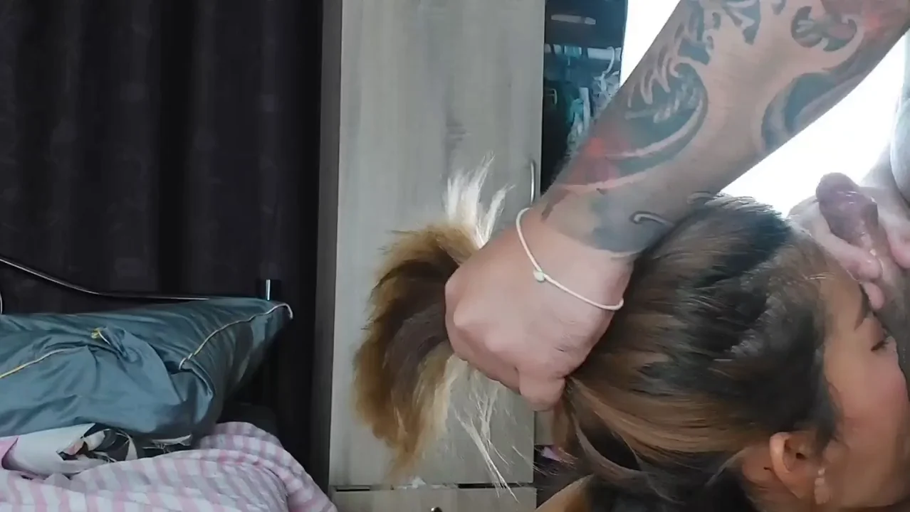 Asian Hotwife Begs for Thick Cum Facial in Sloppy Home Fuck