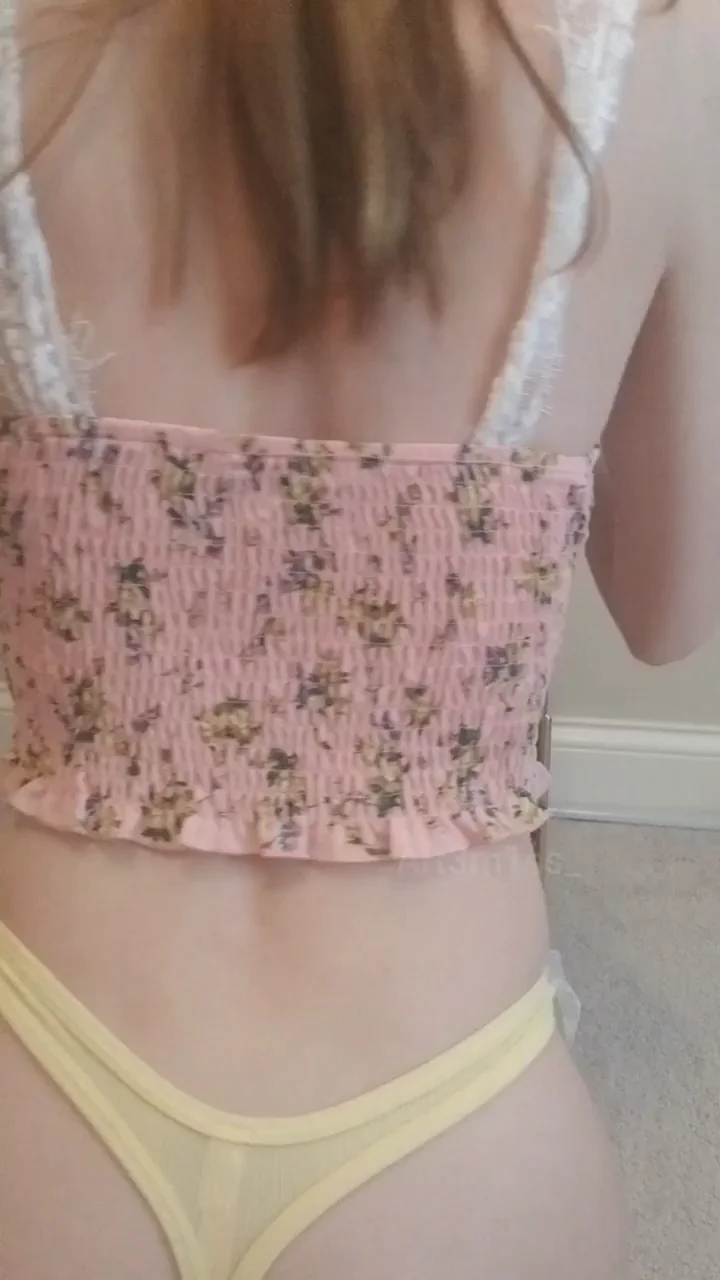 The from behind view of my pale body