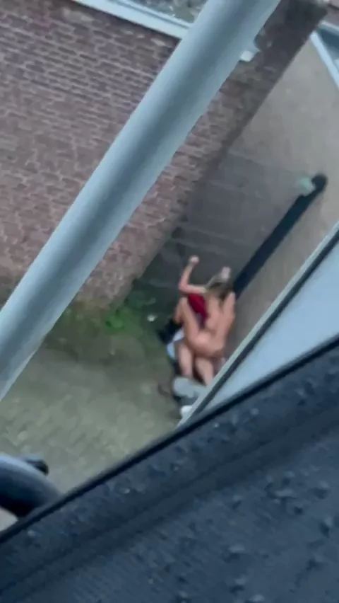 I cucked my horny cuckold with a completely stranger with a huge dick. And to make it more special and extreme I fucked him outdoor and let the cuck watch me from his balcony 😈😈😈